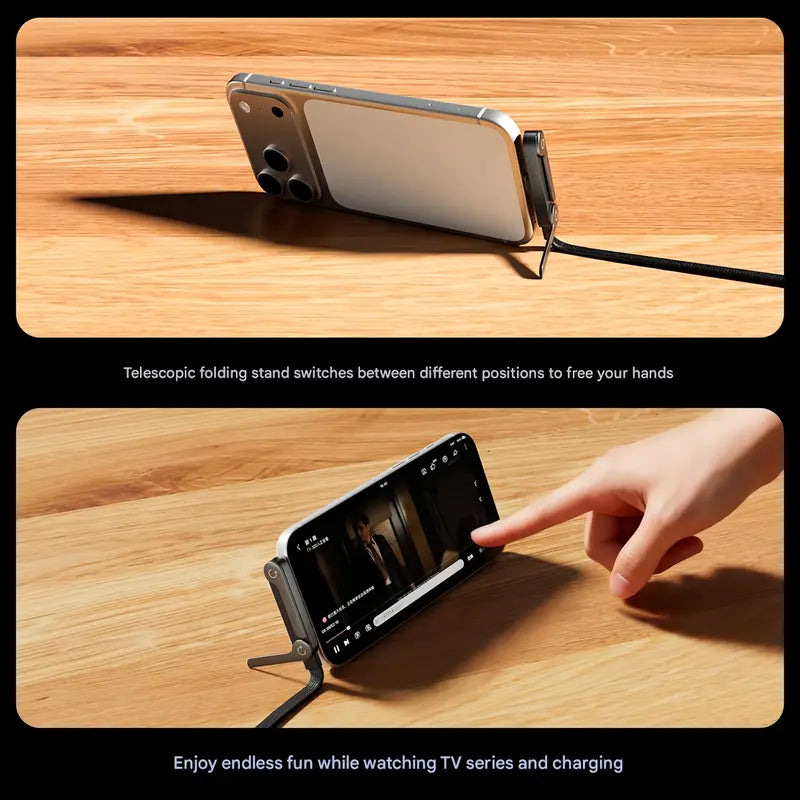 ⏰LAST DAY OF SALE🎁 240W Super Fast Charging 2-in-1 Charging Cable & Phone Stand