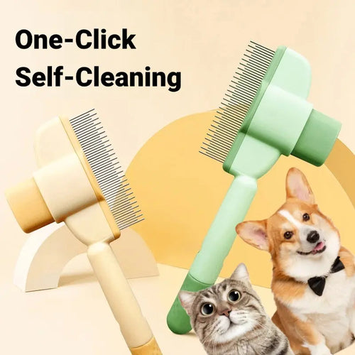 🔥 BUY 1 GET 1 FREE ⏰ Limited Time Only 🐾 Self-Cleaning Pet Comb for Dogs & Cats | Effortless Grooming, Detangling & Flea Prevention ✨ One-Touch Hair Release Button