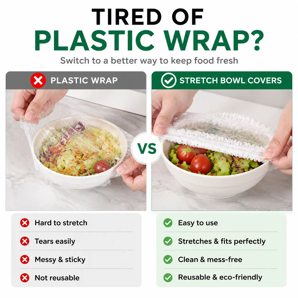 🔥Limit Time Offer!!! BUY 1 GET 1 FREE!!!🔥100PCS Disposable Stretch Food Covers for Bowls & Plates