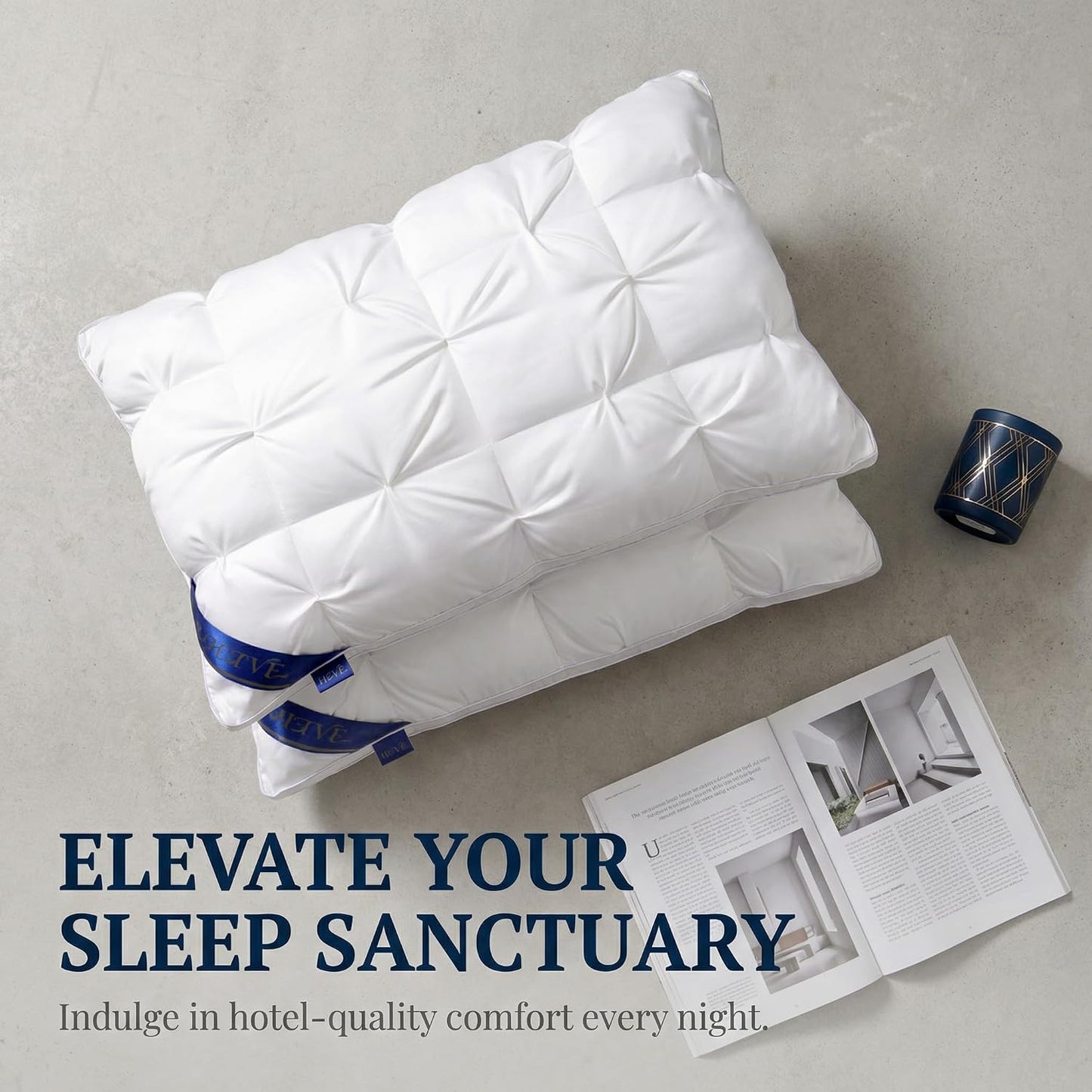 Hotel Collection Pillow - High-Density Neck Support For Deep, Restful Sleep