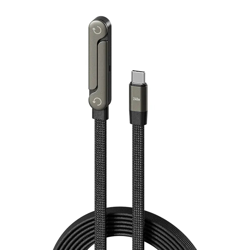 ⏰LAST DAY OF SALE🎁 240W Super Fast Charging 2-in-1 Charging Cable & Phone Stand