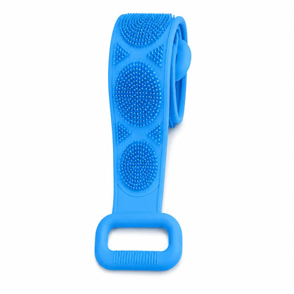 🔥Limit Time Offer!!! BUY 1 GET 1 FREE!!!🔥 Silicone Bath Brush, Double-Sided Exfoliating Back Scrubber with Mesh Sponge