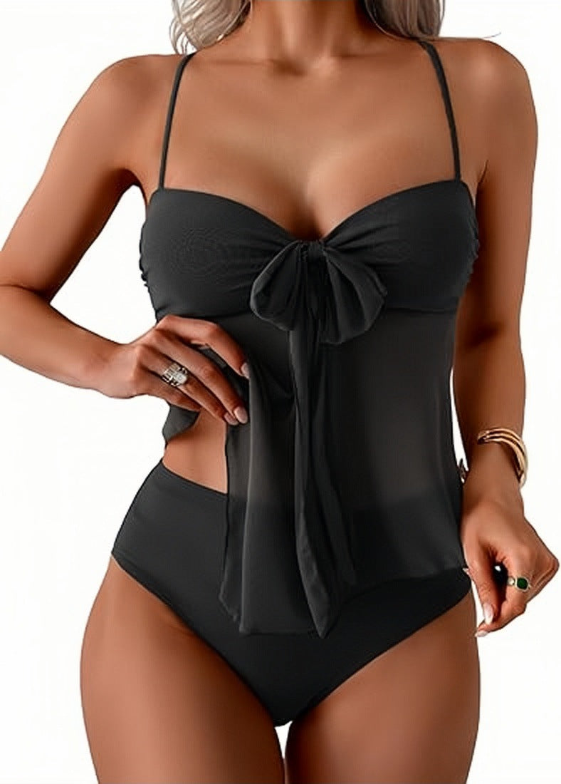 🔥Summer Sale🔥Mesh Bow One-Piece Swimsuit