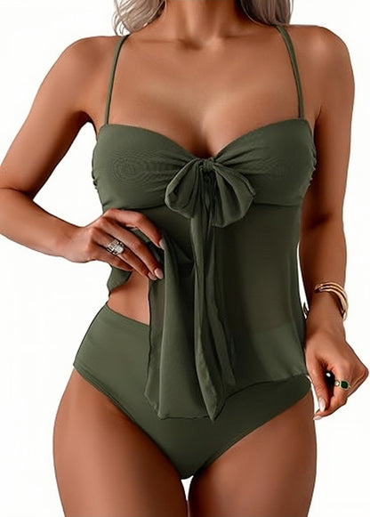 🔥Summer Sale🔥Mesh Bow One-Piece Swimsuit