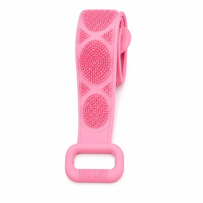 🔥Limit Time Offer!!! BUY 1 GET 1 FREE!!!🔥 Silicone Bath Brush, Double-Sided Exfoliating Back Scrubber with Mesh Sponge