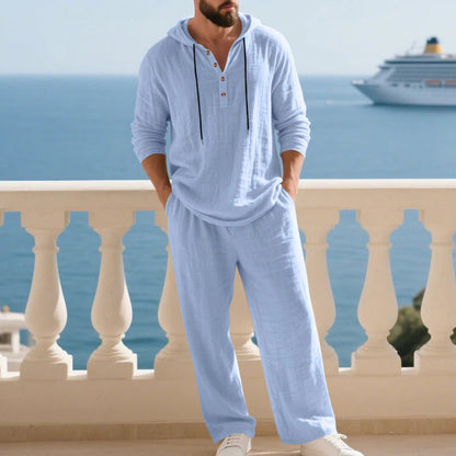 💥Men's Hooded Casual Loose Top & Pants 2-Piece Set