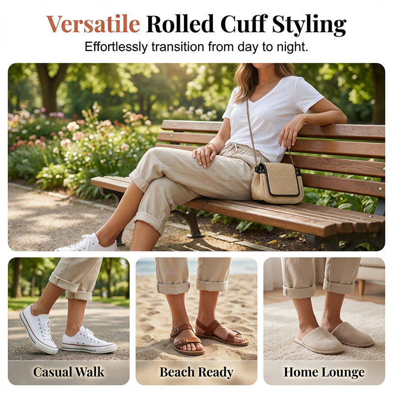 🎁2026 New Arrivals 50% OFF💥Women's Casual Cotton Linen Capris