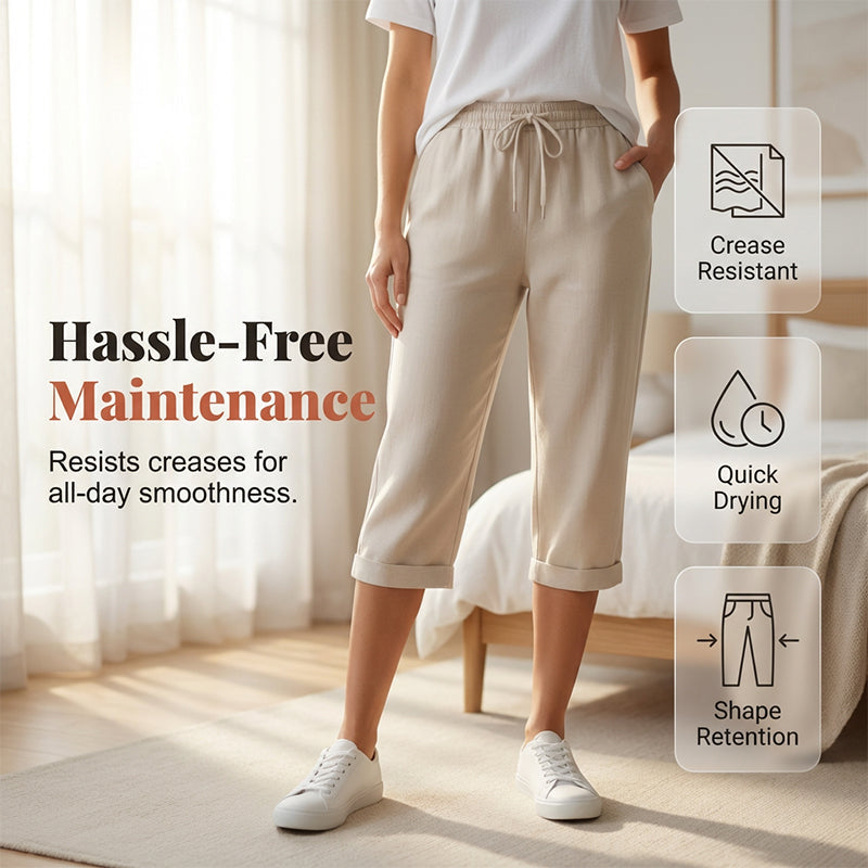 🎁2026 New Arrivals 50% OFF💥Women's Casual Cotton Linen Capris