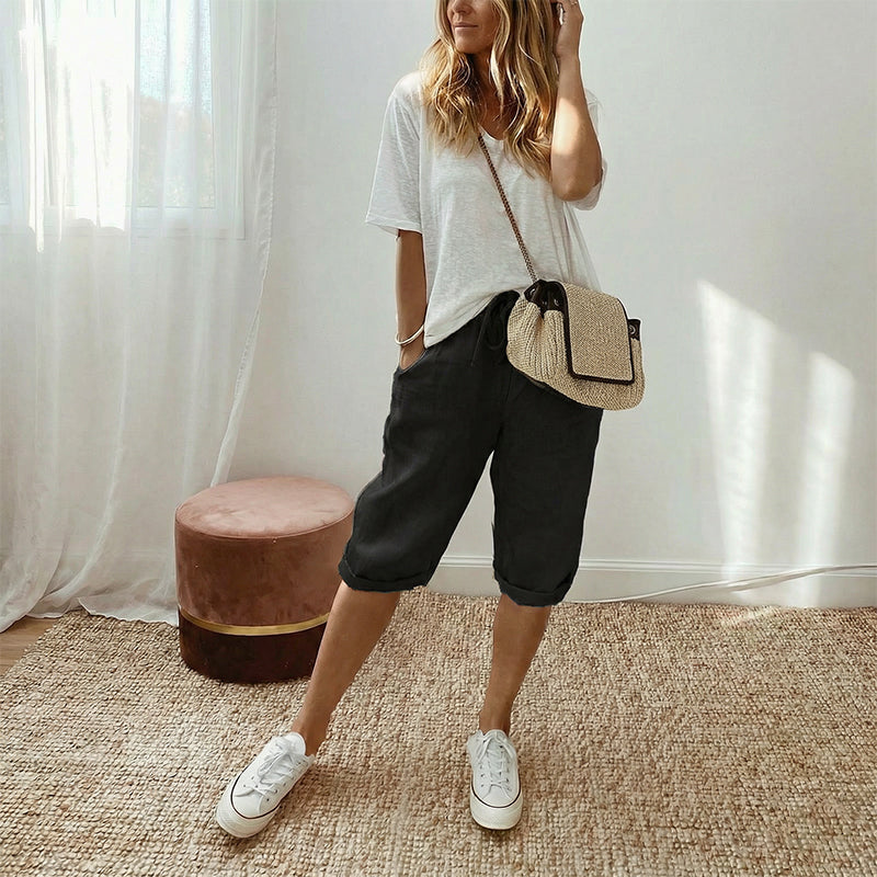🎁2026 New Arrivals 50% OFF💥Women's Casual Cotton Linen Capris