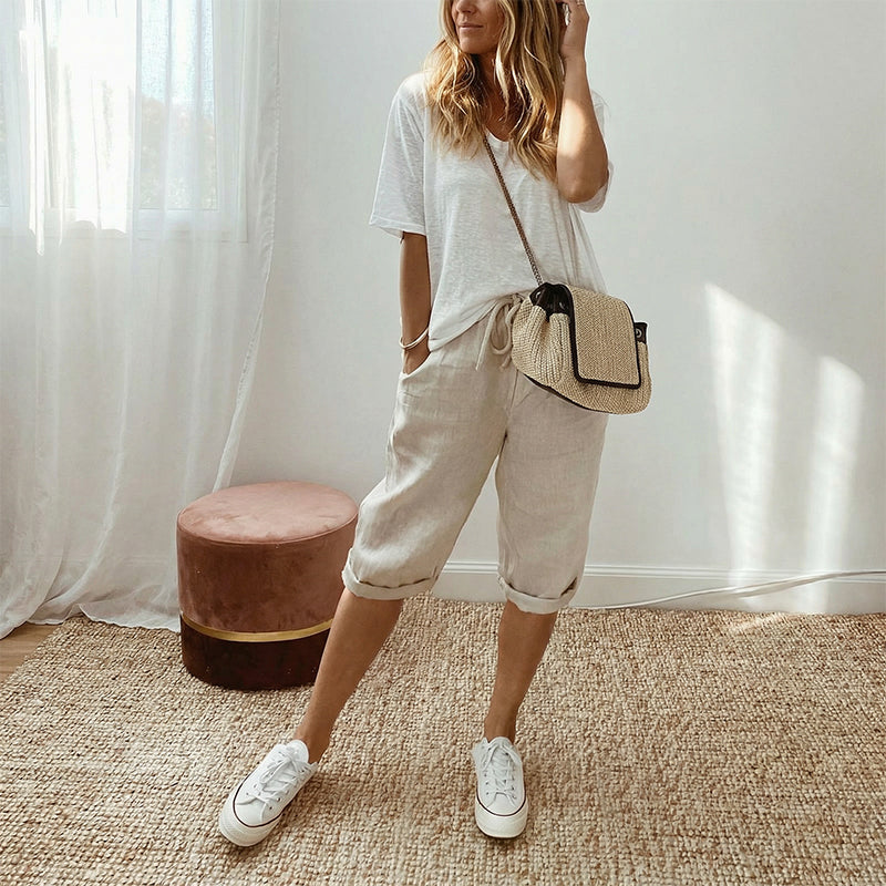 🎁2026 New Arrivals 50% OFF💥Women's Casual Cotton Linen Capris