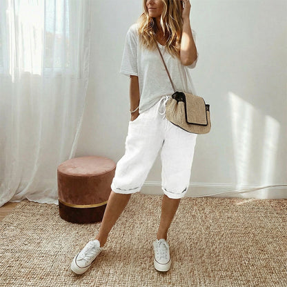 🎁2026 New Arrivals 50% OFF💥Women's Casual Cotton Linen Capris